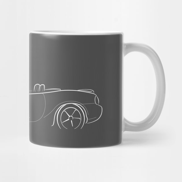 Mazda Miata MX5 NB - profile stencil, white by mal_photography